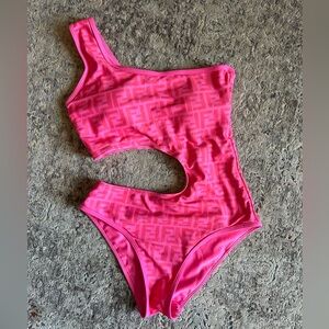 Fendi X LUXE cut out Bathing Suit